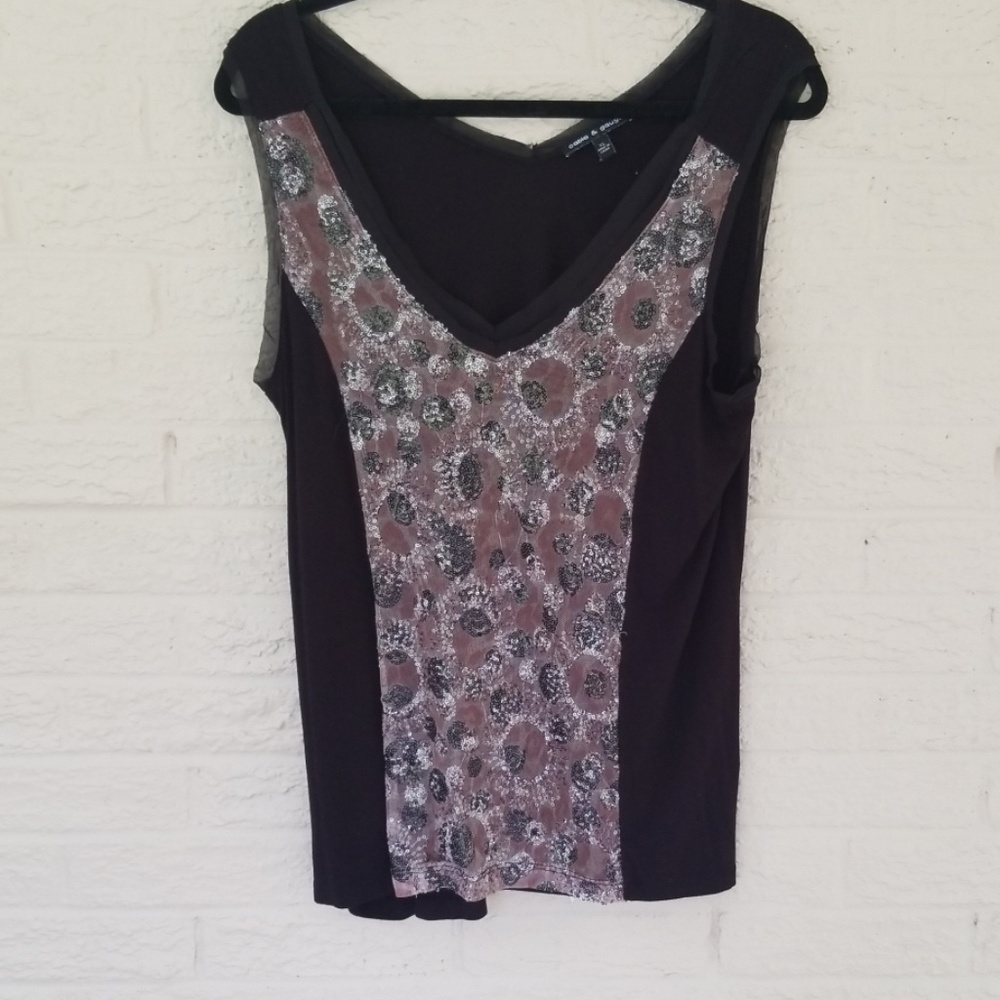 Cable and Gauge Sleeveless Tank/Cami sz XL